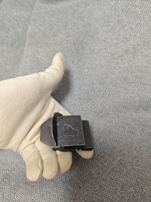 Пряжка для ременя мисливська собака пес сіра металева чоловіча ременна