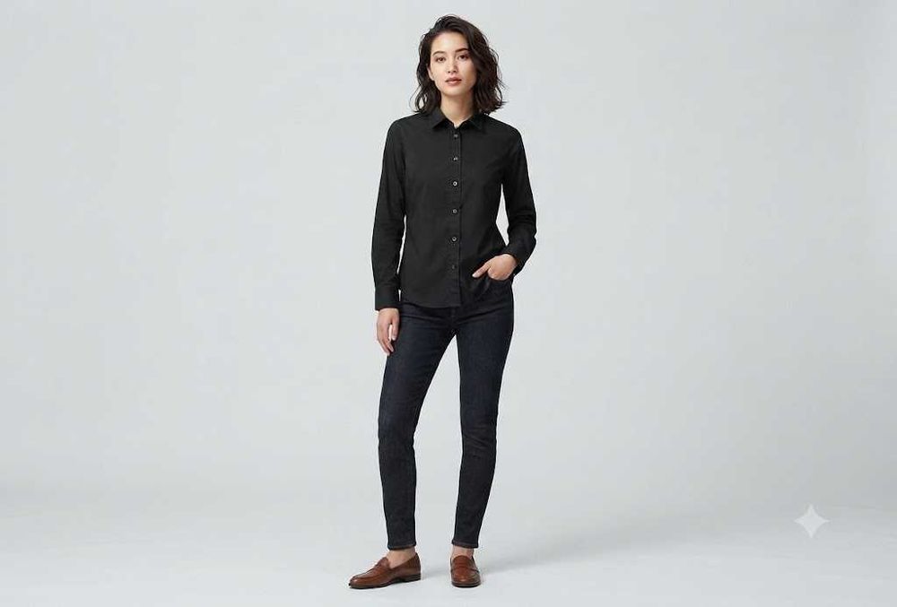 Uniqlo рр L рубашка из хлопка женская