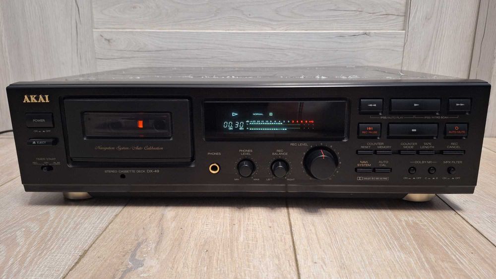 Odtwarzacz Magnetofonowy AKAI DX-49 ! CZARNY ! IDEALNY STAN! Okazja