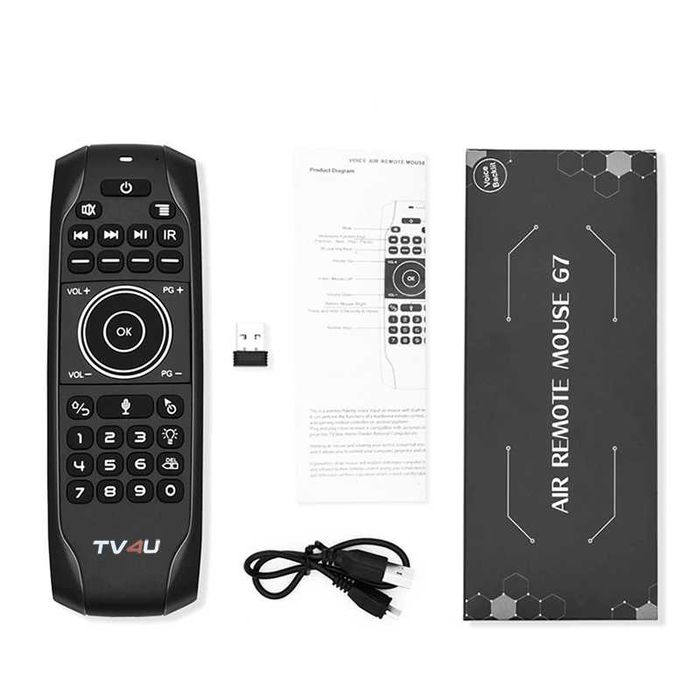 Пульт G7v Pro UKR Air Mouse з мініклавіатурою і голосовим управлінням