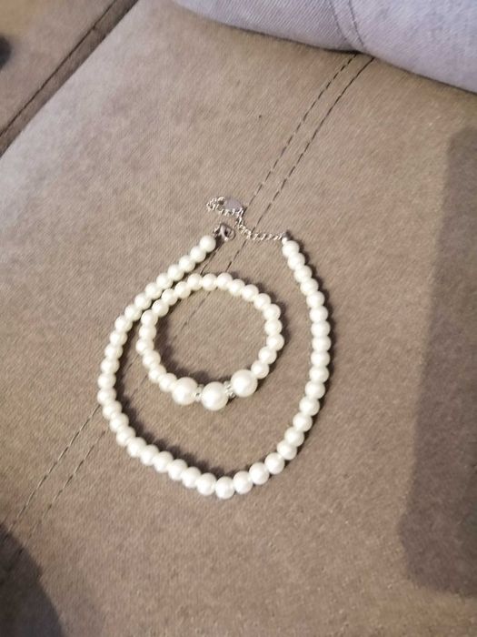 conjunto bijuteria noiva ou cerimonia colar brincos perolas e strass