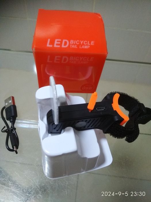 Задний фонарь, фара на велосипед USB
