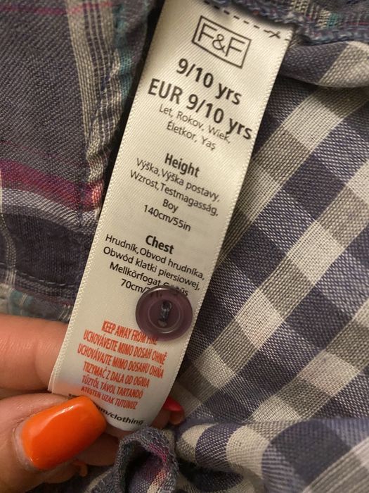 Koszula w kratkę 9 lat