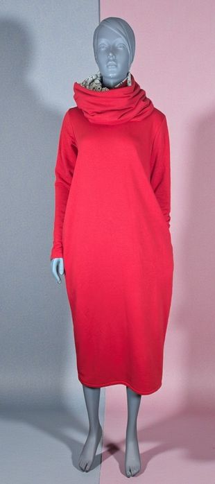 Sukienka CZAKRA – NOWA – rozmiar M –  sukienka dresowa + komin