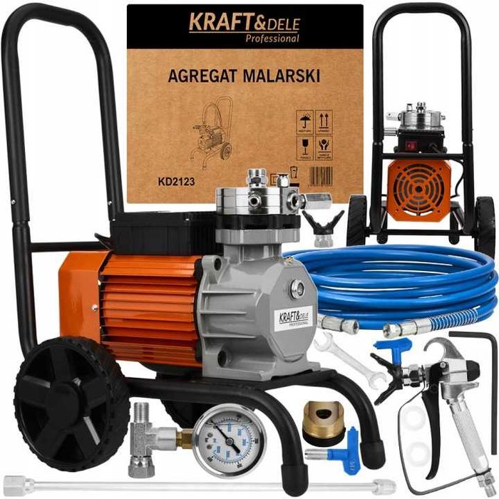 Agregat Malarski Hydrodynamiczny Pistolet do Malowania 3500W 15L Kraft