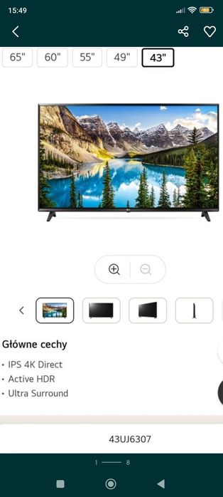 Telewizor LG 43UJ6307