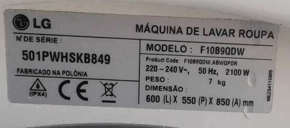 Peças Máquina de lavar roupa LG Direct Drive