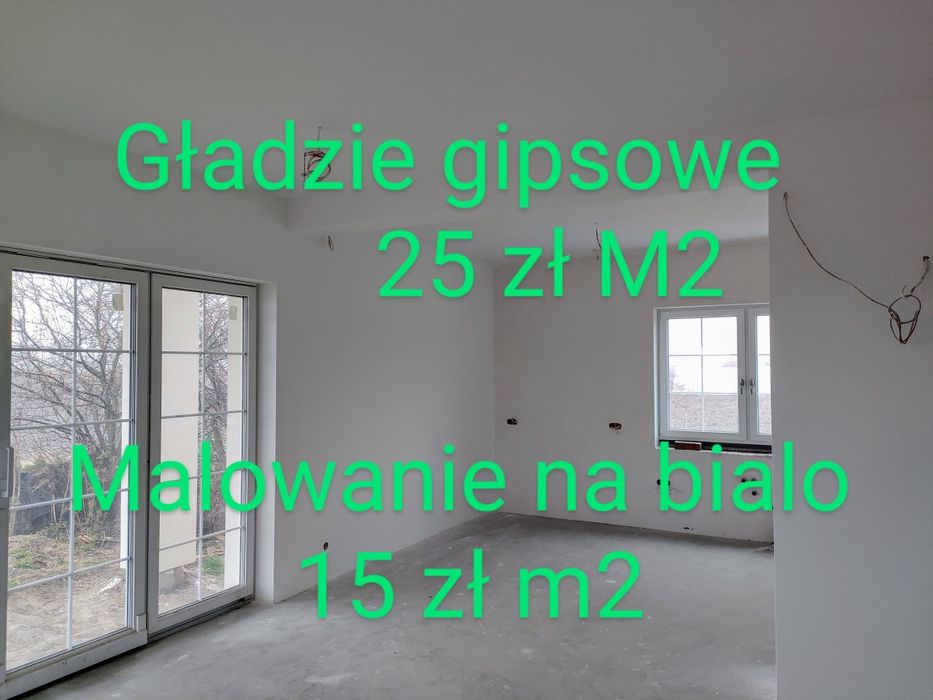 Malowanie 15zl m2. Gładzie 25zl m2. Darmowa wycena