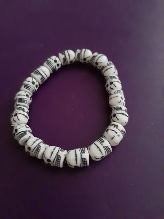 Halloween Pulseira Caveiras elástica