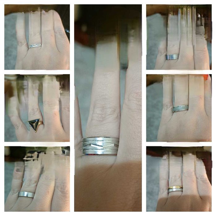 Vários anéis. Dois em prata.