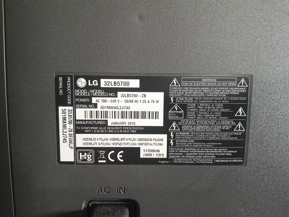 TV LG smart 32LB5700 écran 81cm