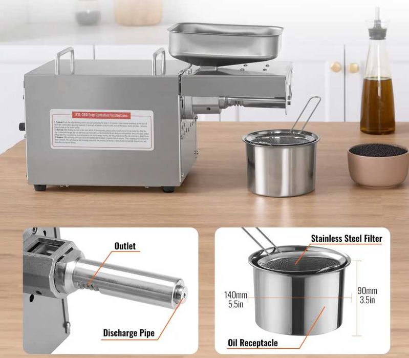 Prensa elétrica de óleo espremedor oleo extractor oleo