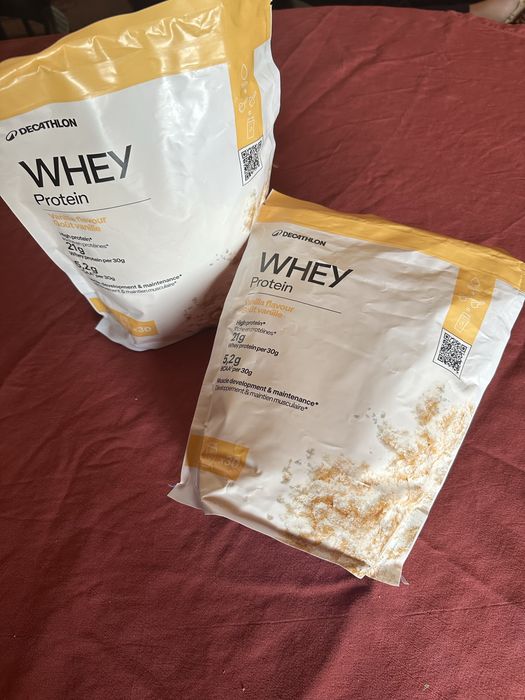 2x Whey Protein Decathlon Baunilha 900 g – Novas e Seladas