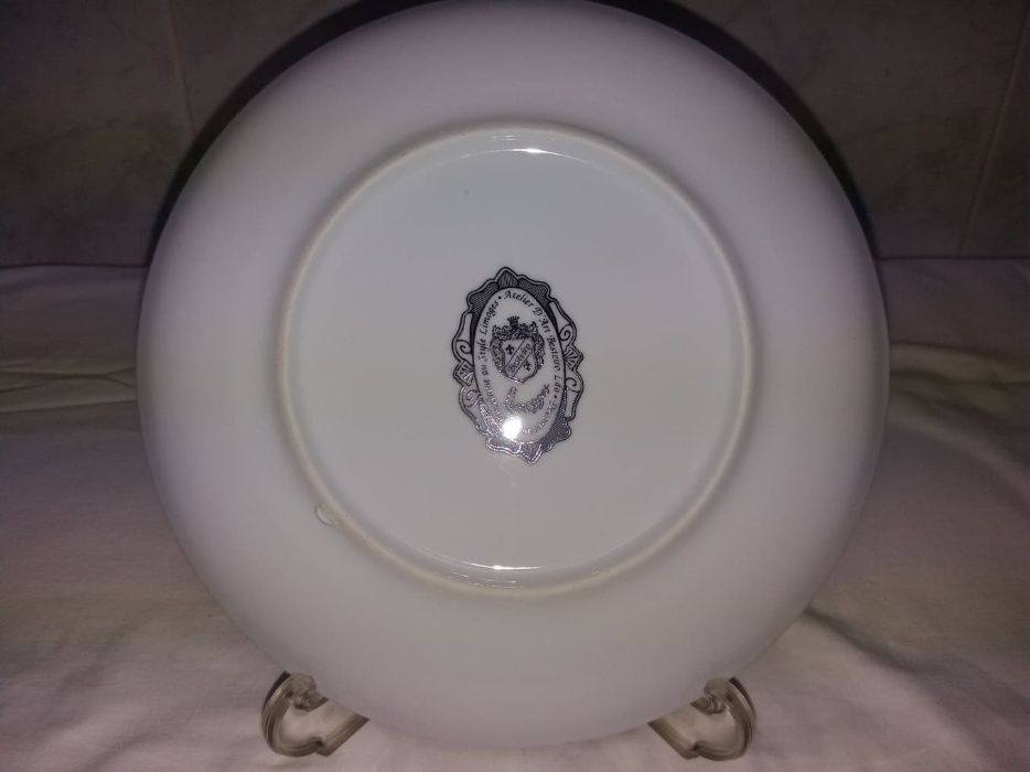 Prato decorativo de porcelana de Limogges