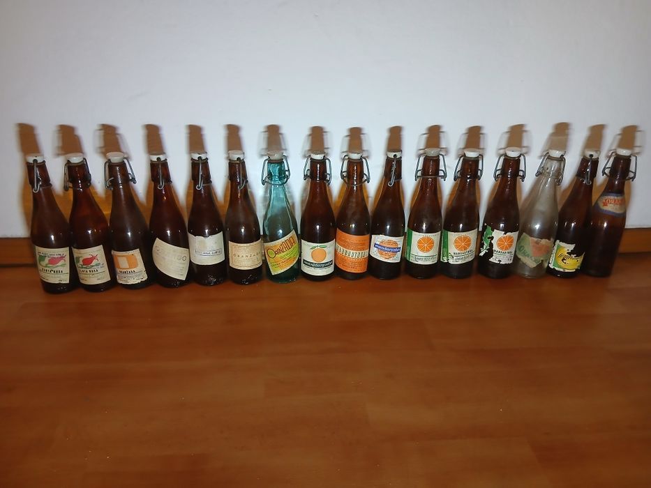Stare butelki oranżada mandarynka i inne 16szt