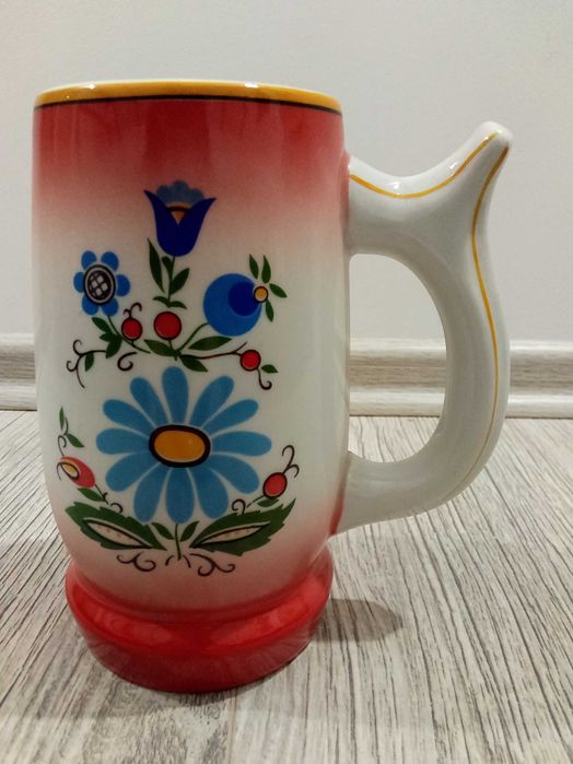 Kufel Kolekcjonerski Czerwony Kaszubski Lubiana PRL OKAZJA