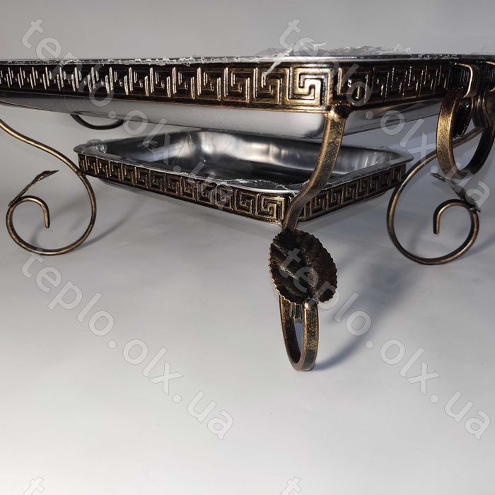 Садж ФАРАОН прямоугольный 45*35 см для подогрева шашлыка на подарок!