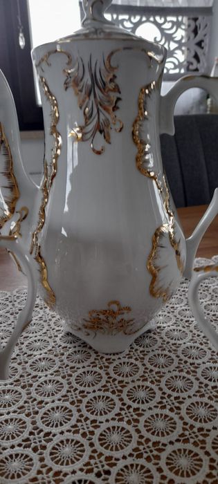 Garnitur do kawy Rococo Anna 6 os. Porcelana Ćmielów