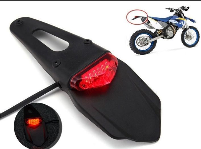 Led стоп сигнал на хвост мотоцикла универсальный эндуро кросс питбайк