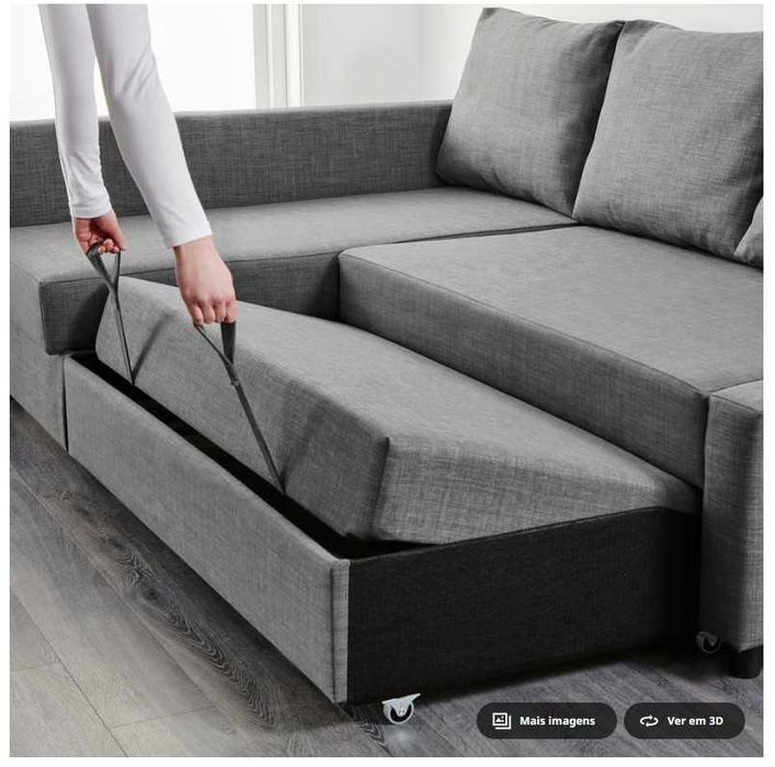 Sofá-cama com arrumação Ikea FRIHETEN
