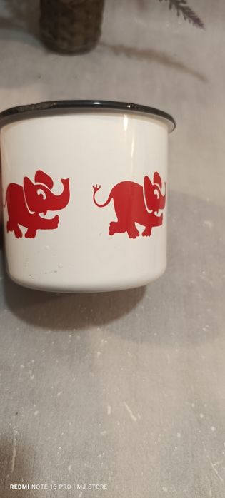 Garnek emaliowany Silesia Rybnik vintage