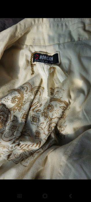 Płaszcz męski biały ecry rozmiar S firma MORGAN