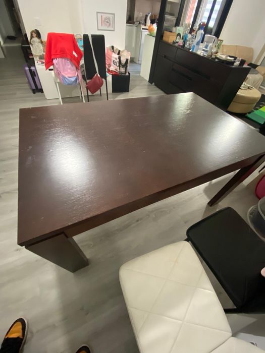 Mesa extensivel de madeira maciça