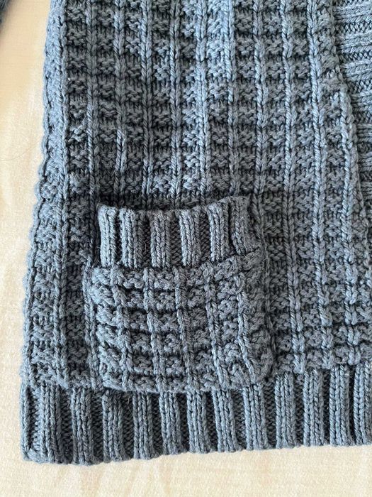 Casaco de malha Gocco azul com bolsos, 3-4 anos