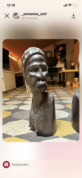 Escultura africana de madeira