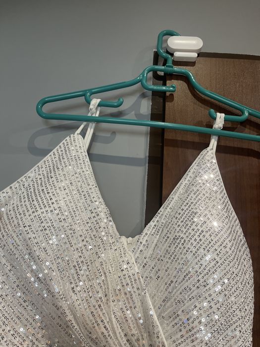 Srebrna sukienka ślubna