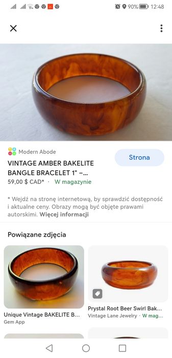 Bransoleta w kolorze bursztynu