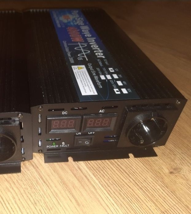 Інвертор 12v, 24v на 220v;  чиста синусоїда. Інтелект. охолод