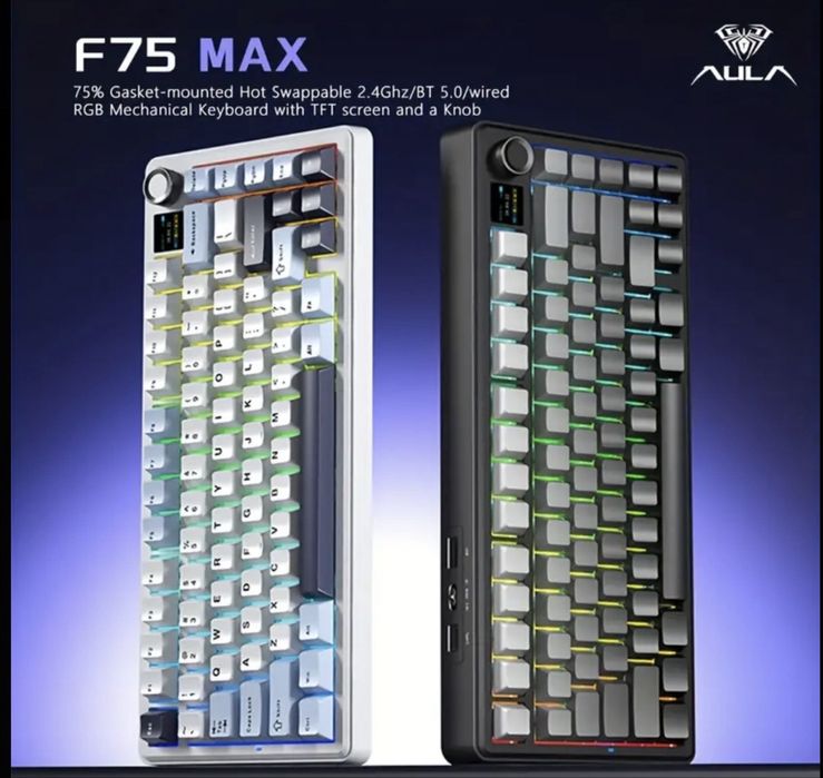 Нова бездротова механічна клавіатура Aula F75 MAX