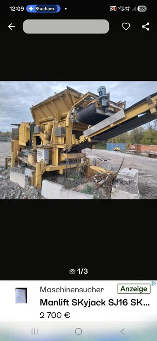 Kruszarka szczękowa  Razinger na hydraulicznych stopach