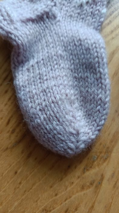 Ręcznie robione skarpetki wełniane 12 cm 18 rozmiar 9 miesięcy handmad