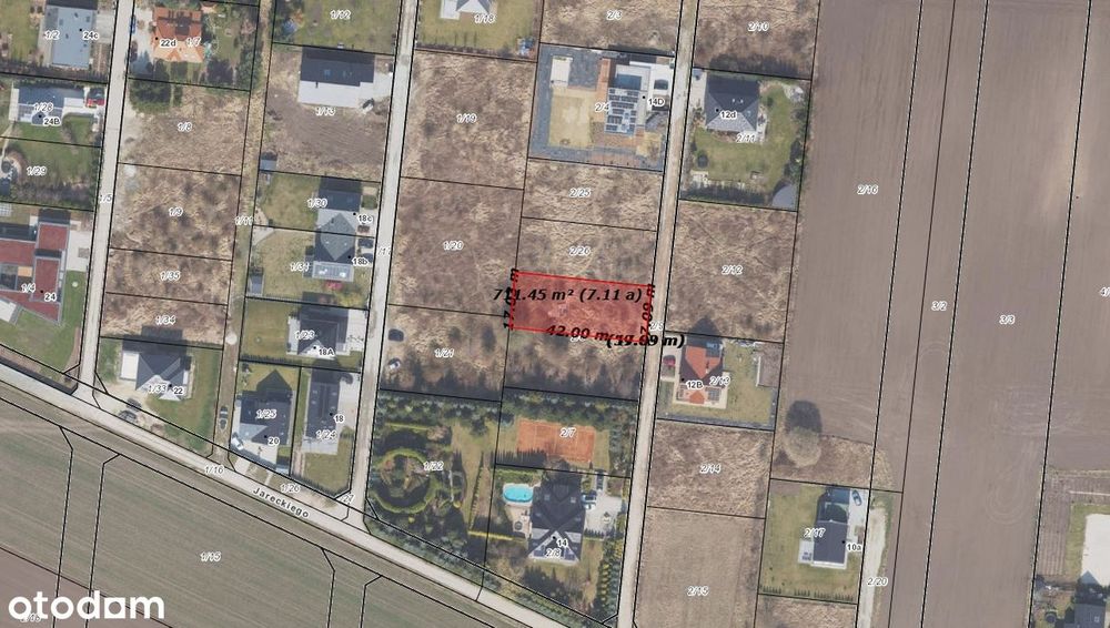 Działka budowlana w Wrocławiu, Krzyki - 711 m² - Widok 2