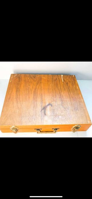 Serviço de Talheres Antigo Tailandês - Bronze c/ Punhos em Madeira