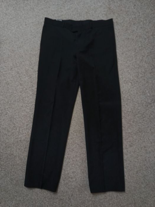 Wełniane spodnie garniturowe męskie