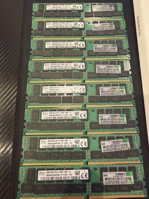 8x Rams 32gb PC4