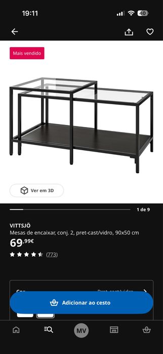 Vendo mesa de apoio/centro
