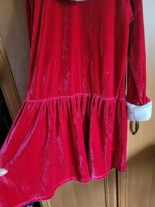 Świąteczna czerwona sukienka Mikołajki