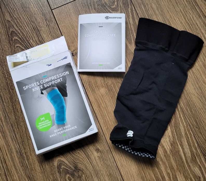 Bauerfeind opaska kompresyjna stabilizator orteza kolana S czarna NOWA