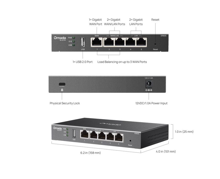 Новый гигабитный VPN-маршрутизатор Tp link ER605 v2.30 Omada