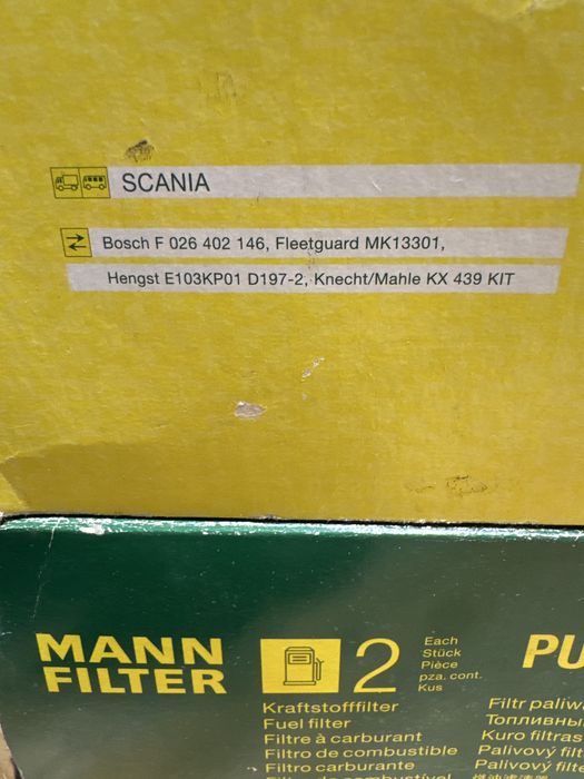 Venda de filtros de combustivel novos para scania