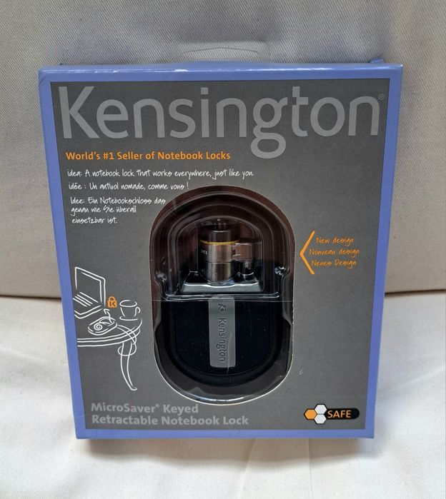 Cabo cadeado de segurança Kensington MicroSaver, retrátil e com chave