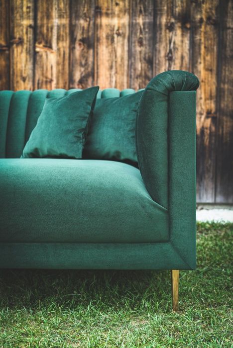 Sofa Kanapa Na Wymiar Chelsea Butelkowa Zieleń Retro PRL Loft