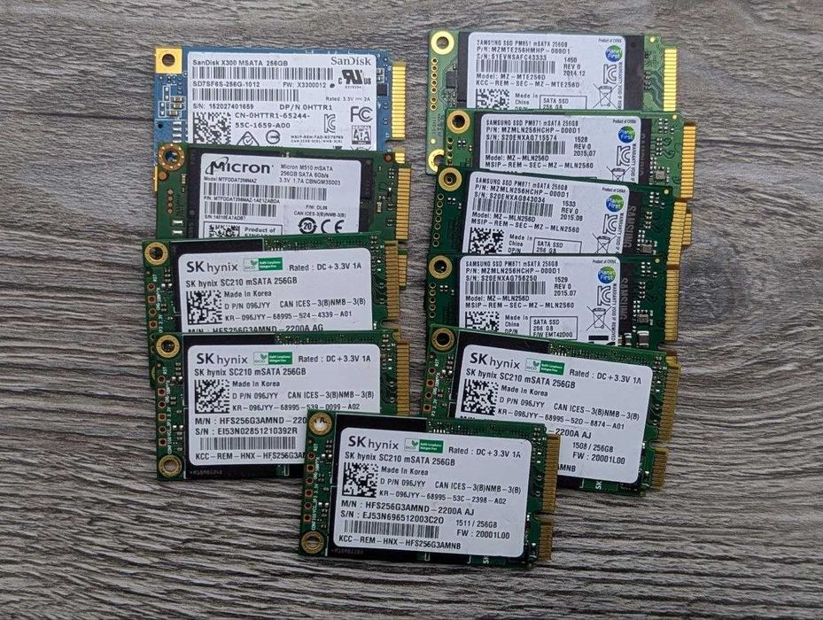 Пам'ять SSD mSata 256Gb SSD