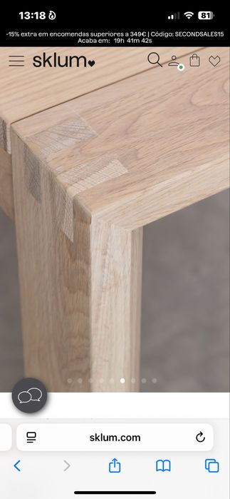 Mesa jantar madeira extensivel SKLUM