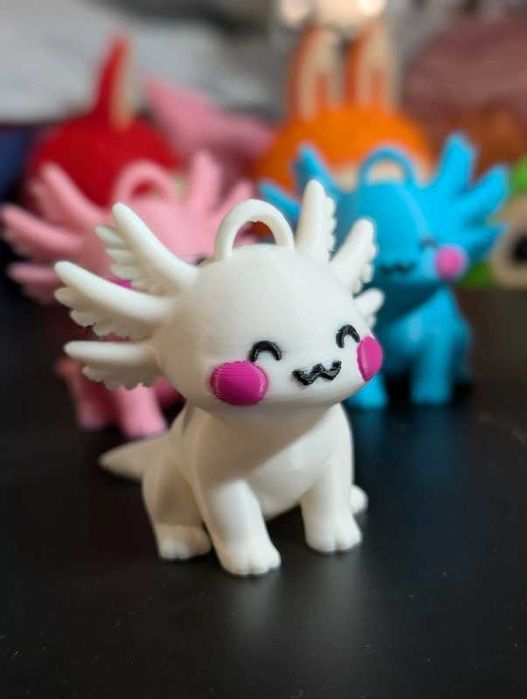 Axolotl em porta chaves Impressão 3D
