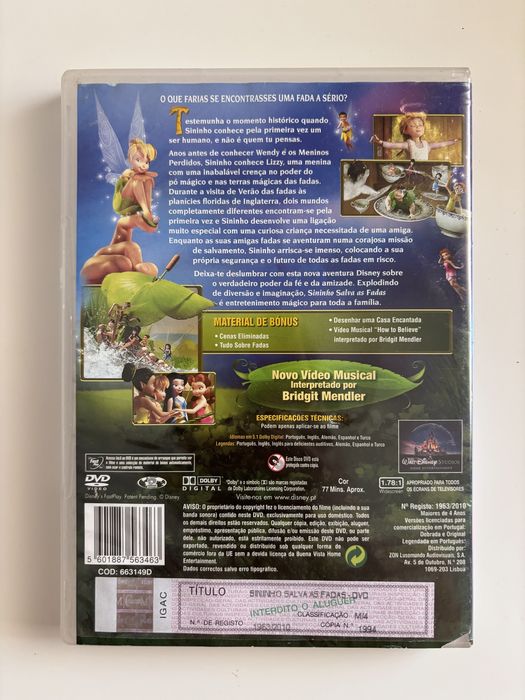 Filme “Sininho Salva as Fadas “